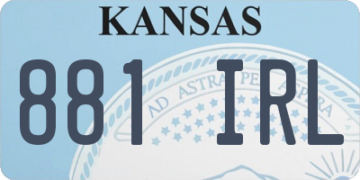 KS license plate 881IRL