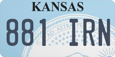 KS license plate 881IRN