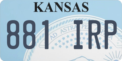 KS license plate 881IRP