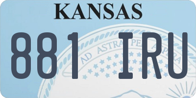 KS license plate 881IRU