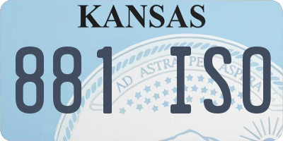 KS license plate 881ISO
