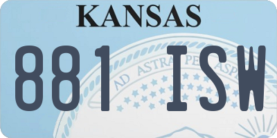 KS license plate 881ISW