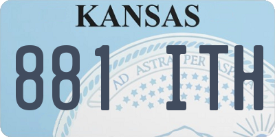 KS license plate 881ITH