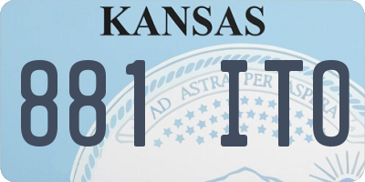 KS license plate 881ITO