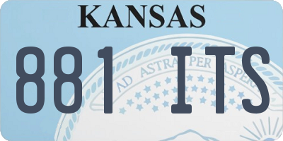 KS license plate 881ITS