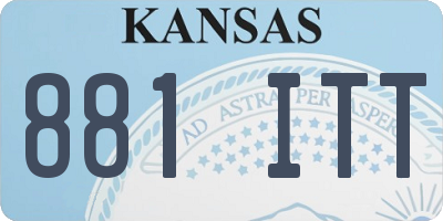 KS license plate 881ITT