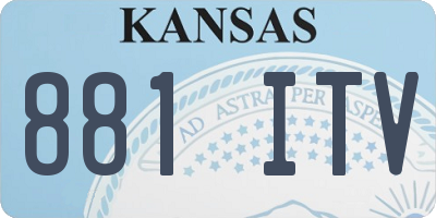 KS license plate 881ITV