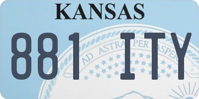 KS license plate 881ITY