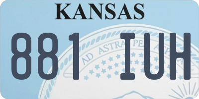 KS license plate 881IUH