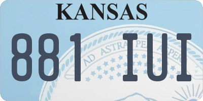 KS license plate 881IUI