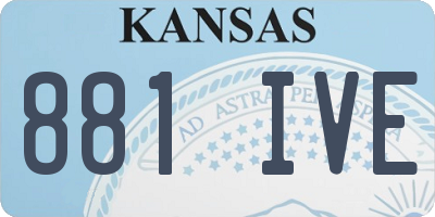 KS license plate 881IVE