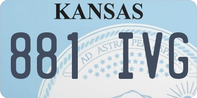 KS license plate 881IVG