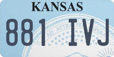 KS license plate 881IVJ