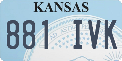 KS license plate 881IVK