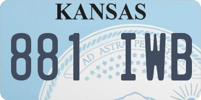 KS license plate 881IWB