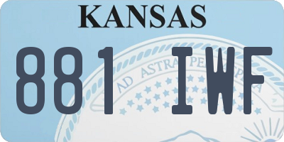 KS license plate 881IWF