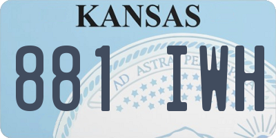 KS license plate 881IWH