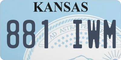 KS license plate 881IWM