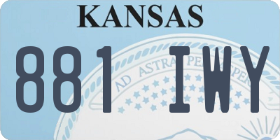 KS license plate 881IWY