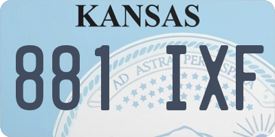 KS license plate 881IXF
