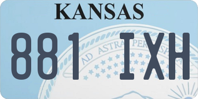 KS license plate 881IXH