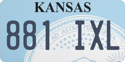 KS license plate 881IXL