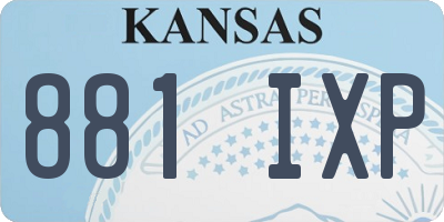 KS license plate 881IXP