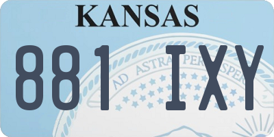 KS license plate 881IXY