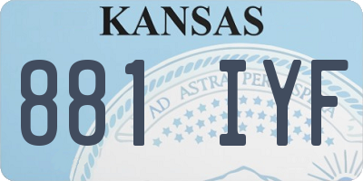 KS license plate 881IYF