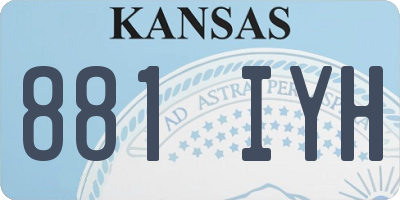 KS license plate 881IYH