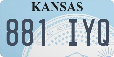 KS license plate 881IYQ