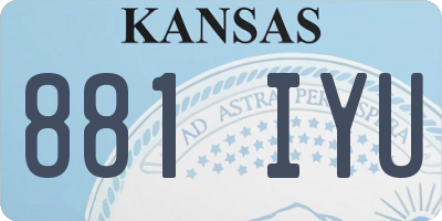 KS license plate 881IYU