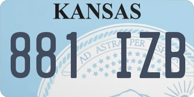 KS license plate 881IZB