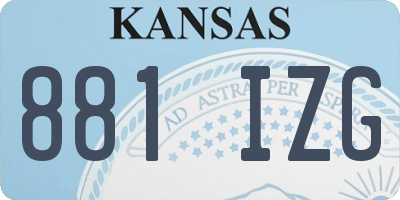 KS license plate 881IZG