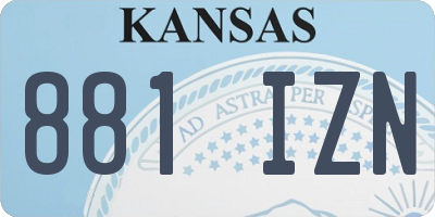 KS license plate 881IZN