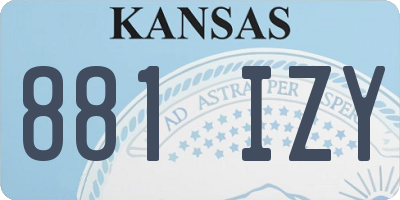 KS license plate 881IZY