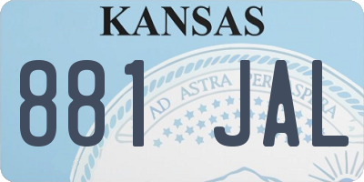 KS license plate 881JAL