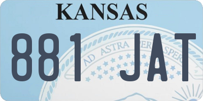 KS license plate 881JAT