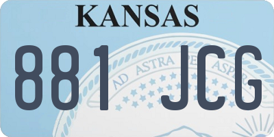 KS license plate 881JCG