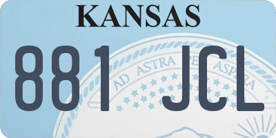KS license plate 881JCL