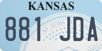 KS license plate 881JDA