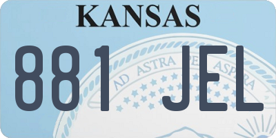 KS license plate 881JEL