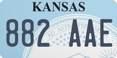 KS license plate 882AAE