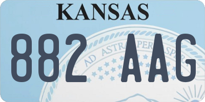 KS license plate 882AAG