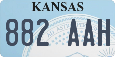 KS license plate 882AAH