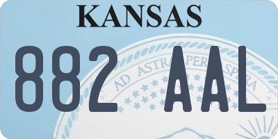 KS license plate 882AAL