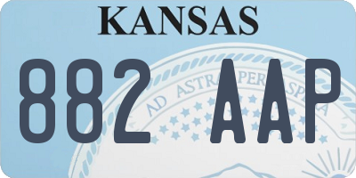 KS license plate 882AAP
