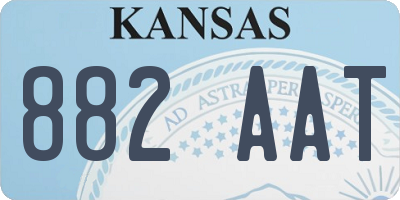 KS license plate 882AAT