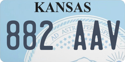 KS license plate 882AAV