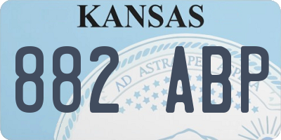 KS license plate 882ABP